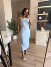 Bebe Mavisi Midi Boy Askılı Elbise