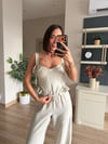 Bej Korse Pantolon Takım