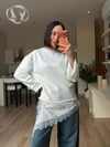 Beyaz Dantel Detaylı Sweat