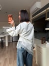 Beyaz Dantel Detaylı Sweat
