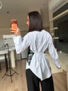 Beyaz Dantel İşlemeli Gömlek