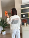 Beyaz File Detaylı Tasarım Ceket