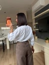Beyaz Kravatlı Tasarım Gömlek