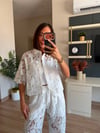 Beyaz Marka Model Güpür Desenli Takım