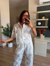 Beyaz Marka Model Güpür Desenli Takım