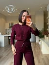 Bordo Çıtçıt Detaylı Takım