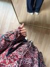 Bordo Önden Cepli Jakar Ceket