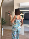 Çiçek Desenli Korse Pantolon Takım