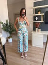 Çiçek Desenli Korse Pantolon Takım