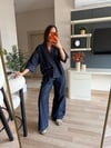 Denim Kısa Kollu Gömlek Pantolon Takım