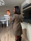 Ekose Desen Tasarım Blazer& Etek Takım