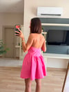 Fuşya Boyundan Kiloş Elbise