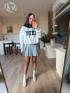 Gri City Yazılı Sweatshirt