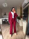 Gül Kurusu Çift Fermuarlı Triko Takım