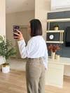 Haki Beli Lastikli Tensel Denim