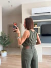 Haki Denim Bluz Pantolon Takım