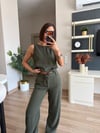 Haki Denim Bluz Pantolon Takım