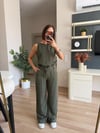 Haki Denim Bluz Pantolon Takım