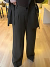 Haki Şal Detaylı Blazer Takım