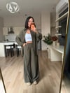 Haki Tasarım Taşlı Gömlek& Pantolon Takım