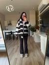 Kahve Atkılı Yumoş Hırka