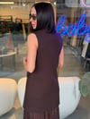 Kahve Blazer Yelek & Etek Takım