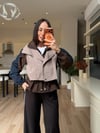 Kahve Çift Görünümlü Ceket Mix Pantolon Takım
