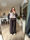 Kahve Çift Görünümlü Ceket Mix Pantolon Takım