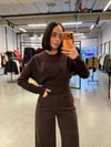 Kahve Çift Parça Triko