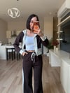 Kahve- Ekru Kapüşonlu Takım 