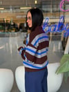 Kahve-Gri Polo Yaka Kazak