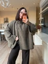 Kahve Kıvırcık Peluş Panço