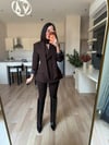 Kahve Kravatlı Premium Blazer Ceket