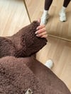 Kahve Peluş Sweatshirt