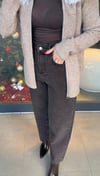 Kahve Taşlı Mom Jean