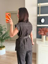 Kahve Yelek& Pantolon Denim Takım