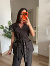 Kahve Yelek& Pantolon Denim Takım