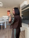 Kahve-Yeşil Paraşüt Detay Modal Takım (Ön Sipariş)