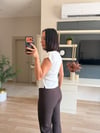Kahverengi Yarı İspanyol Paça Kumaş Pantolon