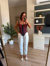 Kırmızı Denim Tasarım Korse 