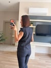 Koyu Lacivert Top Düğmeli Tasarım Takım