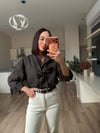 Krem Kemerli Wide Leg Jean