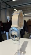 Krem Süet Silver Tokalı Kemer
