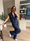 Lacivert Fermuar Detaylı Takım