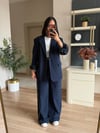Lacivert Şeritli Blazer Tasarım Takım