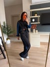 Marka Model Antrasit Denim Detaylı Takım 