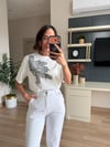Marka Model Beyaz Dantel İşlemeli Tshirt