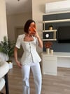 Marka Model Beyaz Puantiyeli Bluz