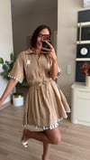 Marka Model Camel Kuş Detaylı Elbise