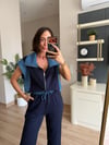 Marka Model Kahverengi Denim Detaylı Modal Takım 